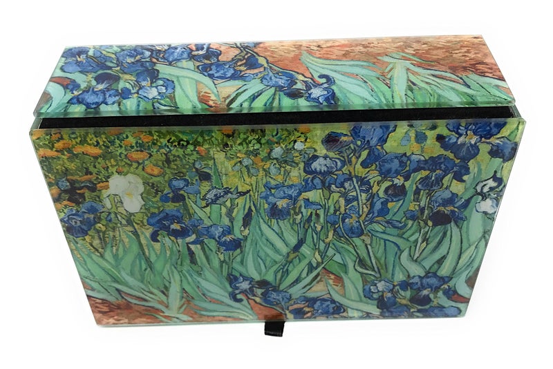 Value Arts Vincent Van Gogh Glass Jewelry Keepsake Box (Iris) - Image 3
